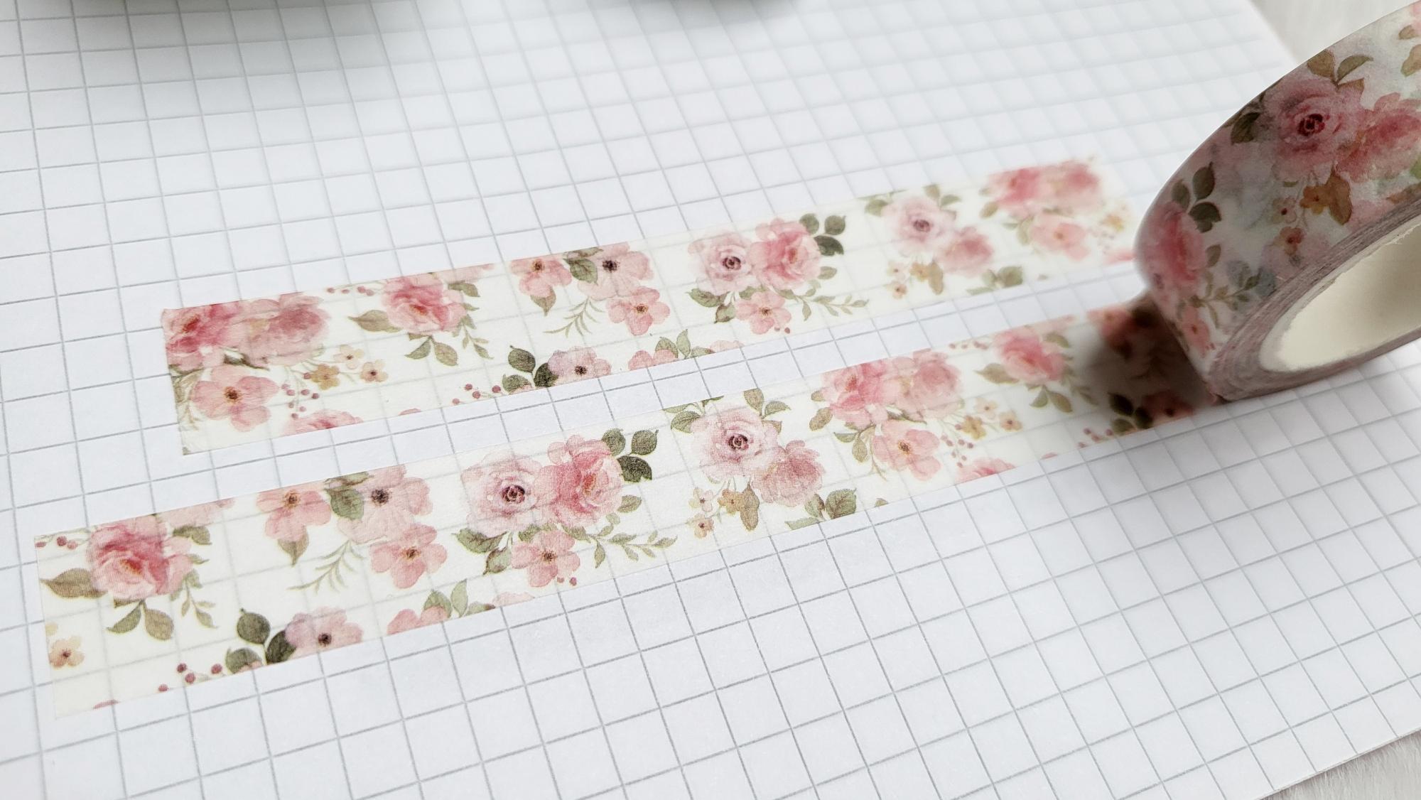 Washi Tape rosa Blumen